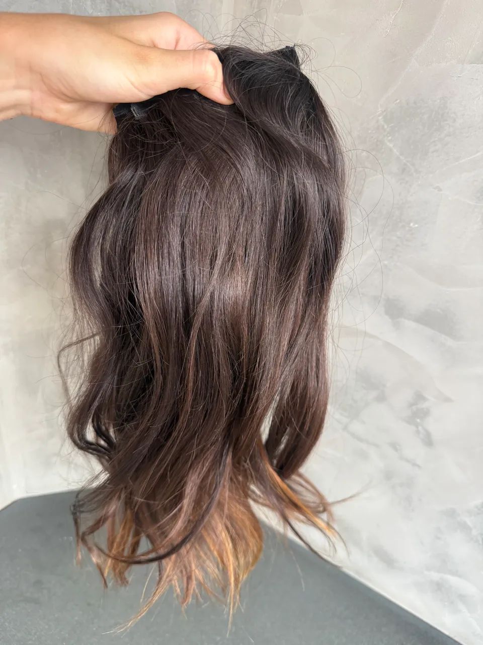 Cabelo 100% natural castanho 