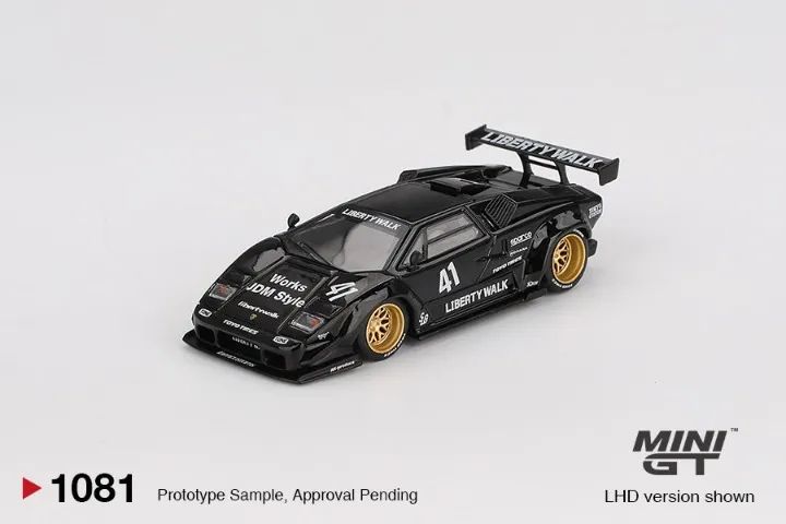 ミニカー MINI GT Lamborghini Huracan Ver.1 Black MINI GT 1081 - Lamborghini Countach LB-WORKS Black MINIATURA 1/64