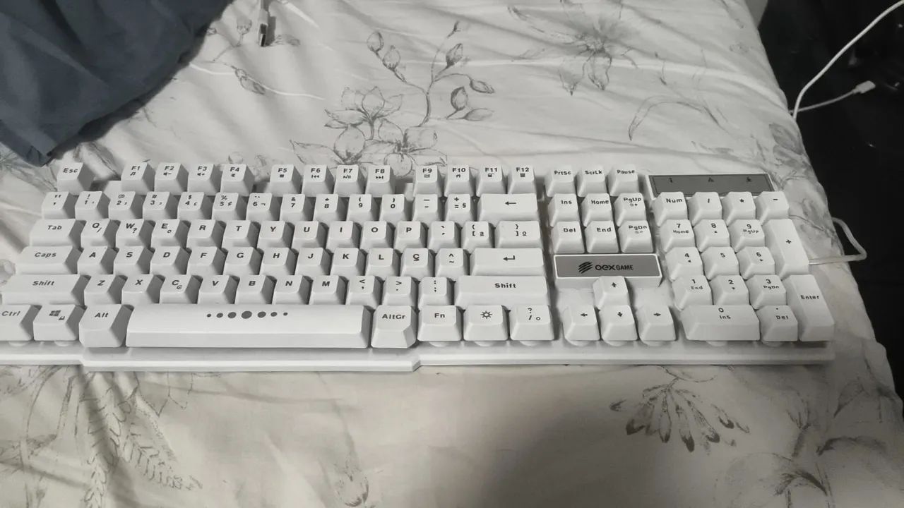 Teclado mecânico branco OEX GAME