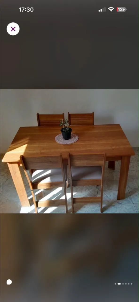 Conjunto de jantar com 4 cadeiras - Foto 2