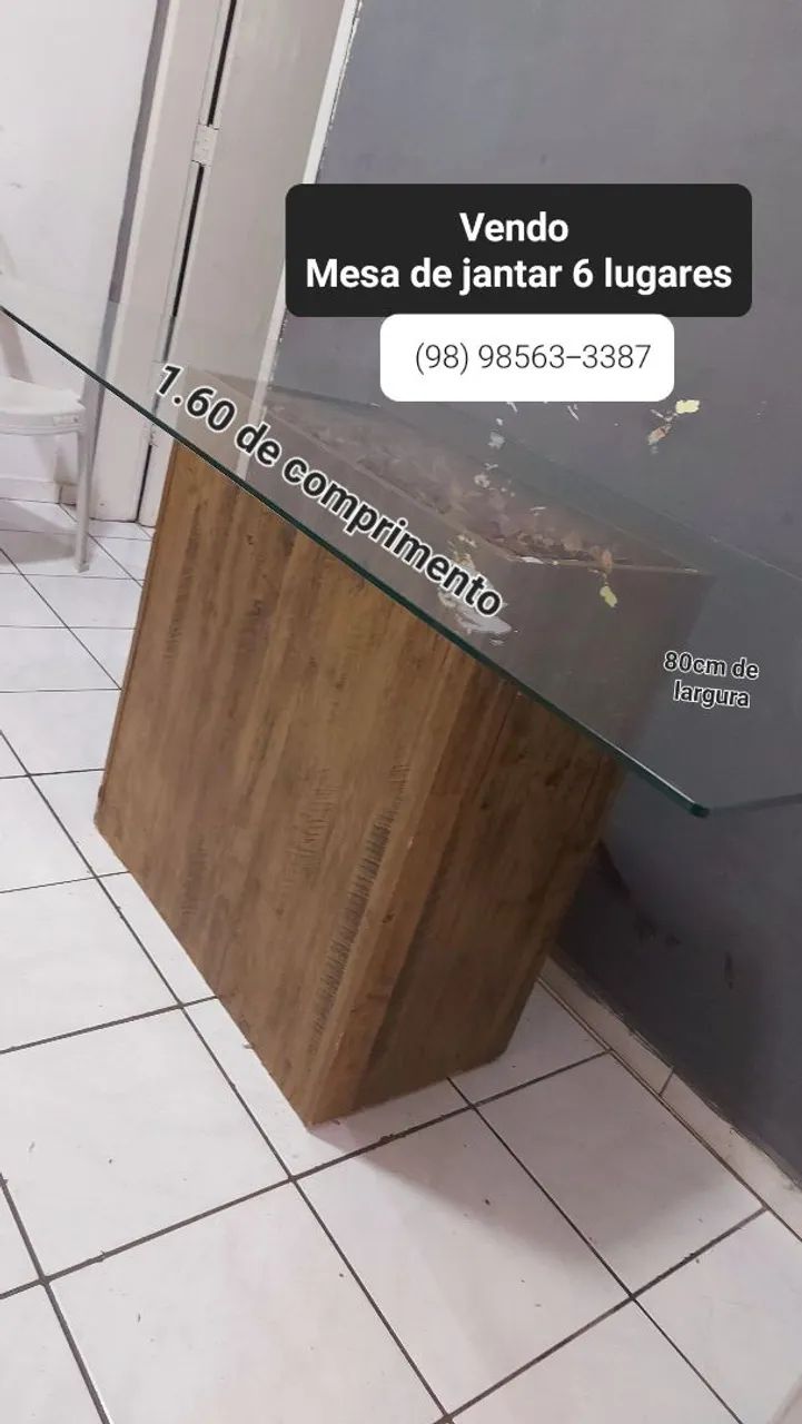 Mesa de vidro 6 lugares - Foto 3