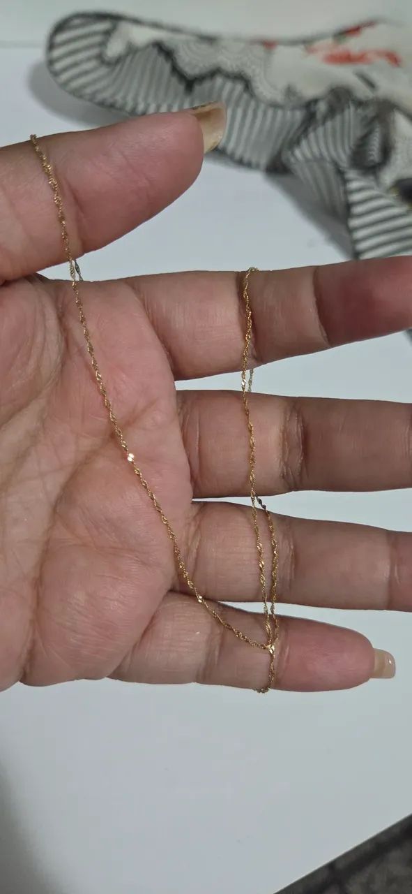 Cordão Ouro 18K 45cm Feminina O.62g - Foto 5