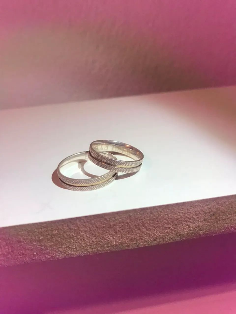 Alianças de prata e ouro 18k - Foto 2