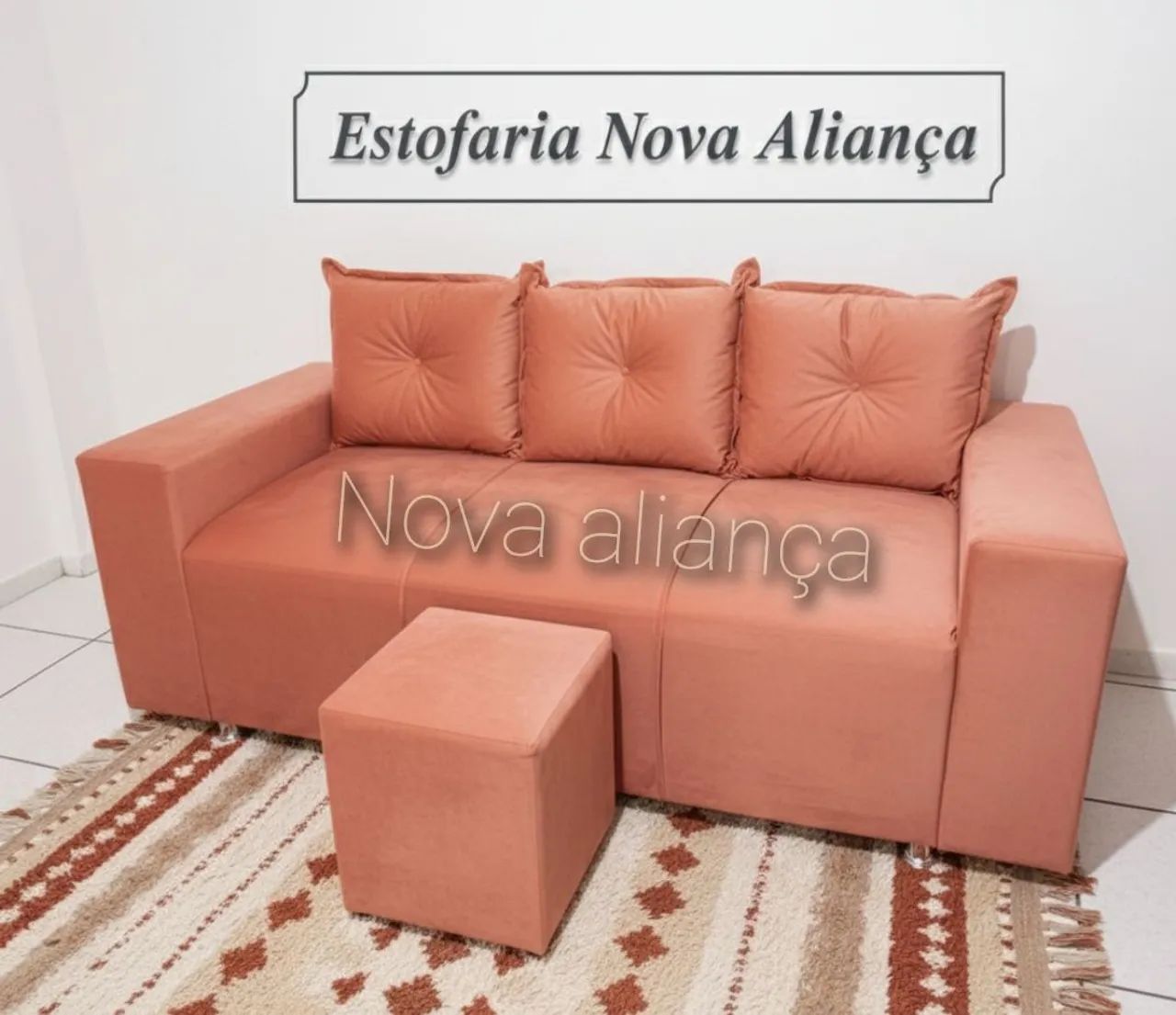Sofá 3 lugares + PUFF DE BRINDE com entrega grátis em todas Manaus  - Foto 2