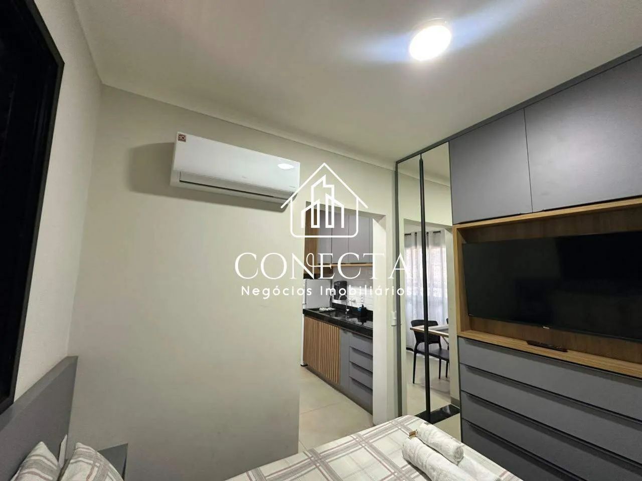 Flat mobiliado para locação com 25 m² no Santa Mônica
