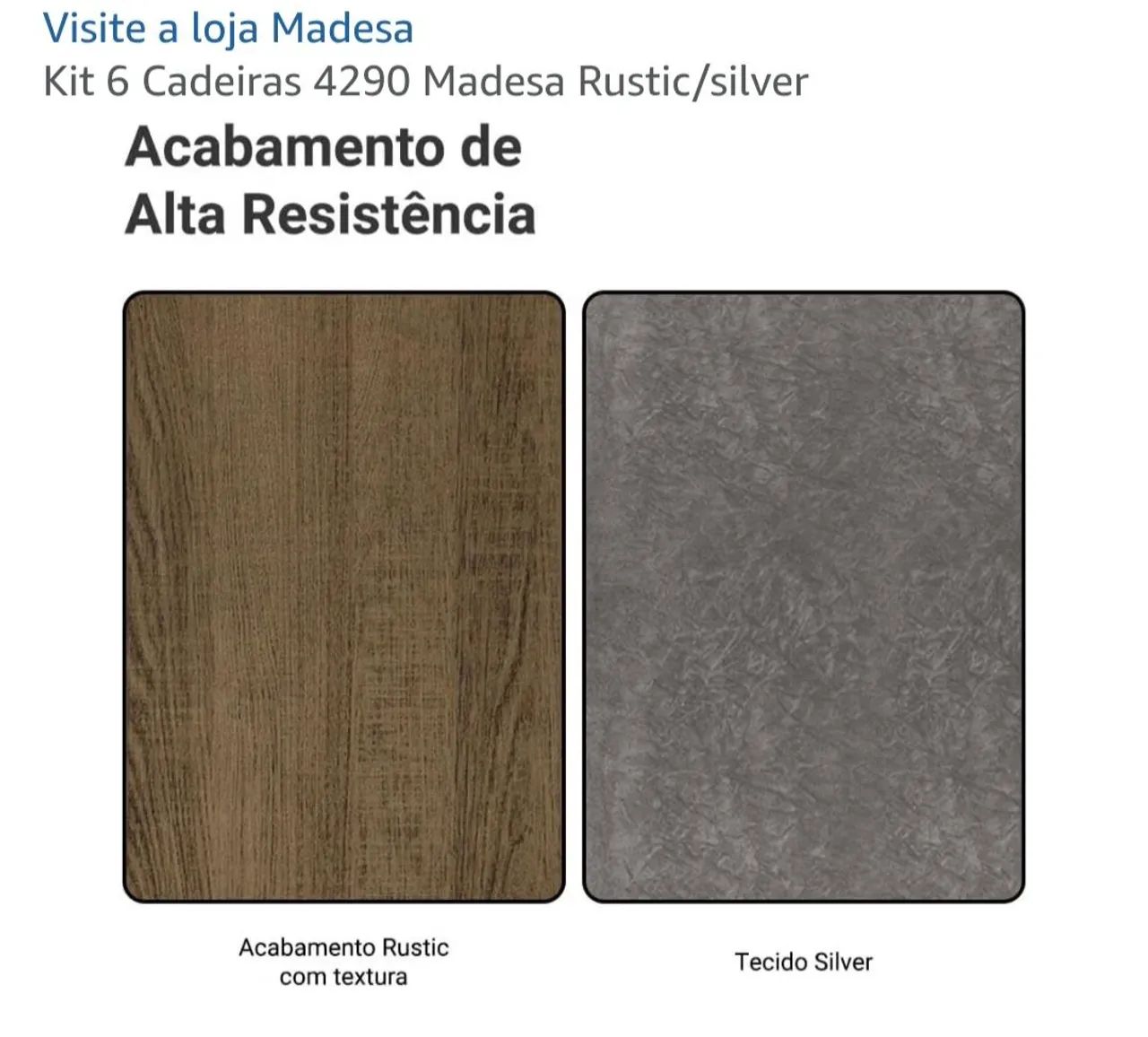 Kit 6 Cadeiras 4290 Madesa Rustic/silver - Foto 4