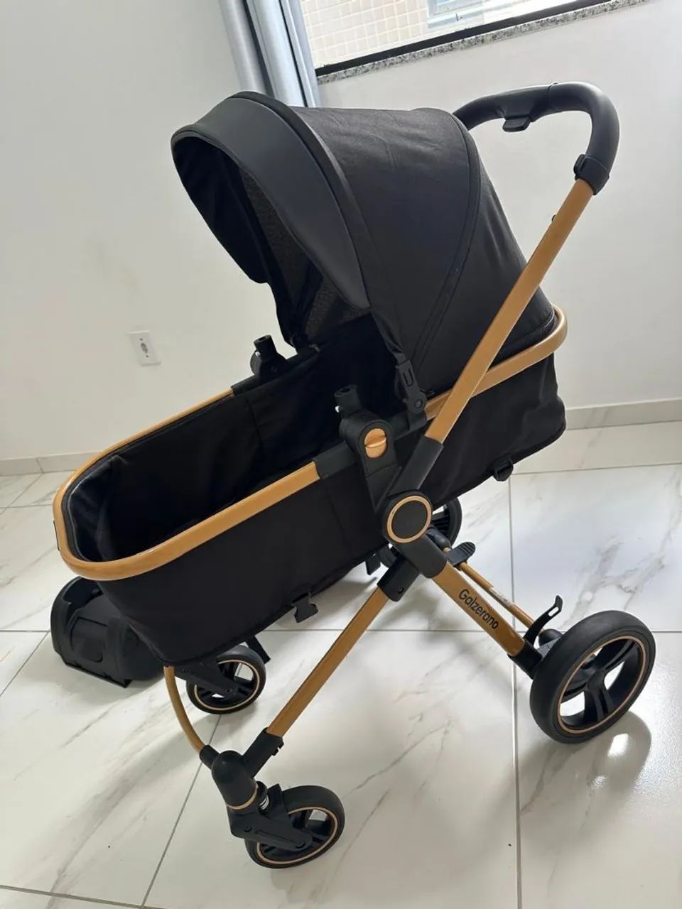 CARRINHO DE BEBÊ MOISÉS, COM BEBÊ CONFORTO E BASE, GALZERANO IVY GOLD - Foto 3