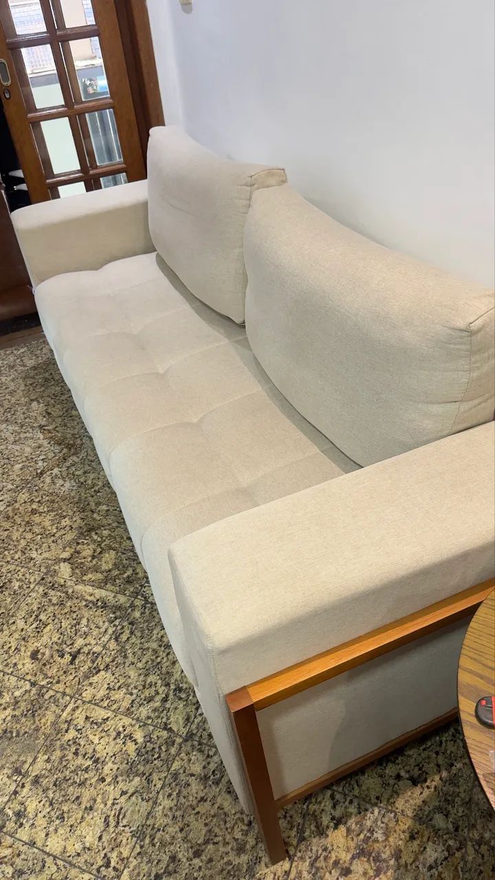 Sof á três lugares de linho  - Foto 2