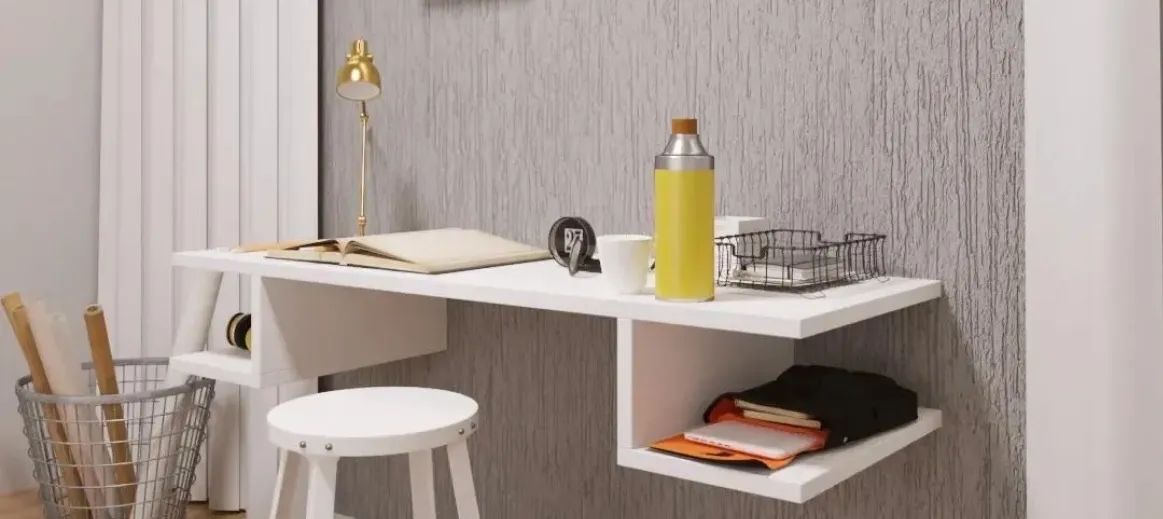 Mesa suspensa MDF branca  - Foto 2