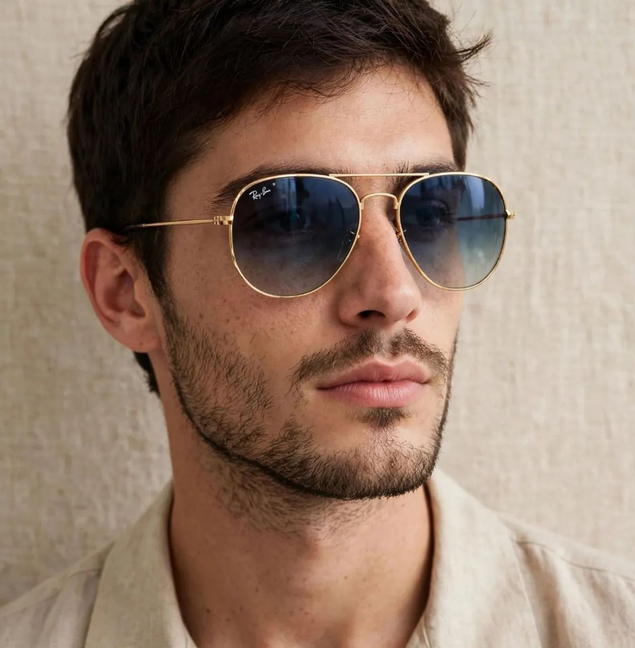 Oculos de Sol Aviador Rayban Dourado - Foto 4