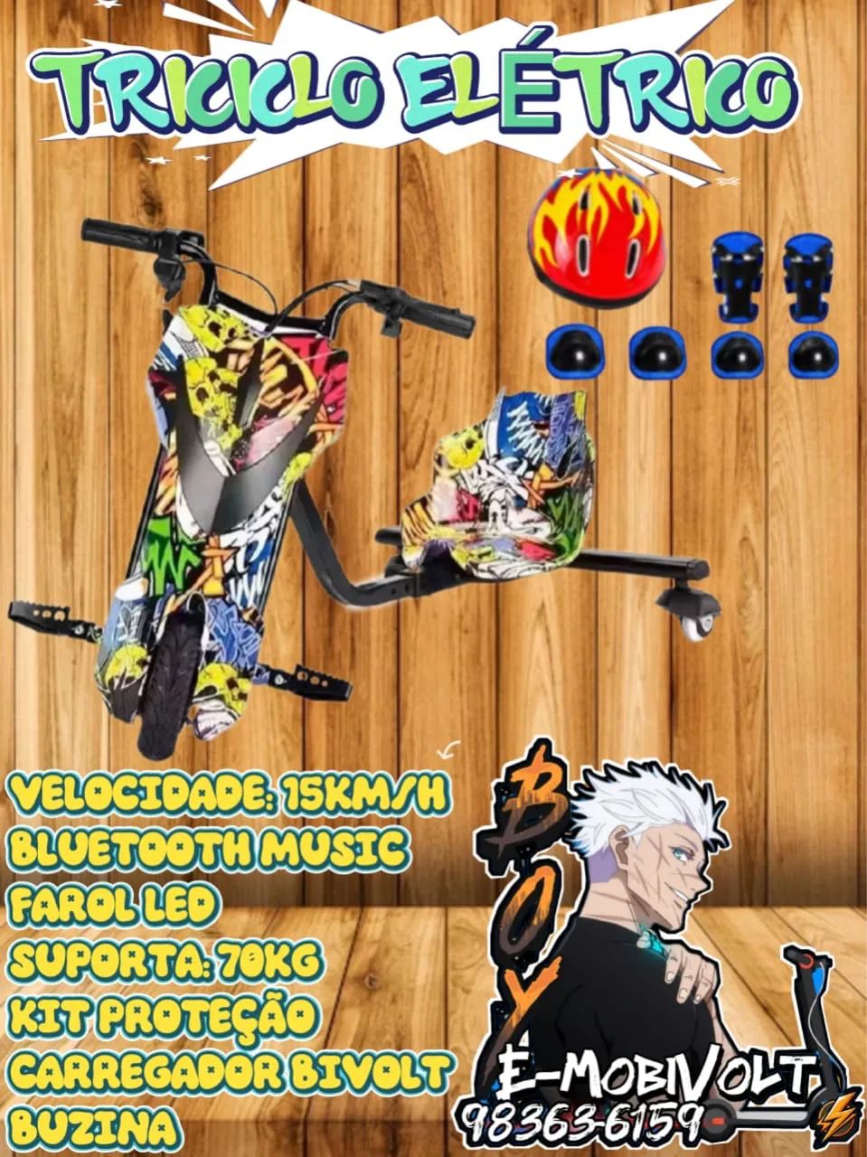 Triciclo elétrico e Scooter elétrico infantil  - Foto 2