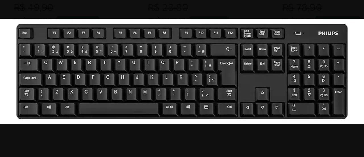 Teclado Philips Sem Fio 