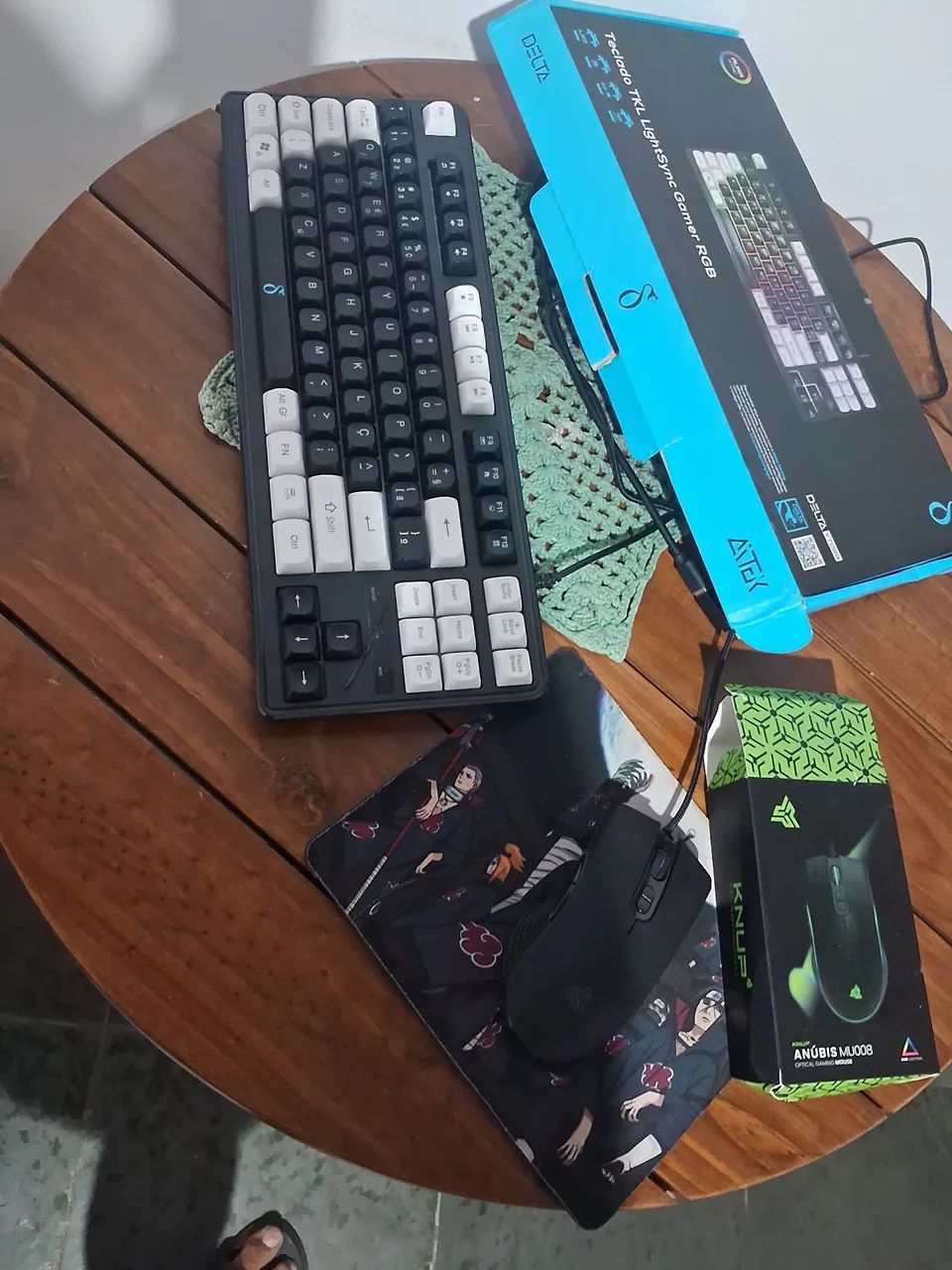 Teclado semi mecânico e mouse 4800 dpi - Foto 3