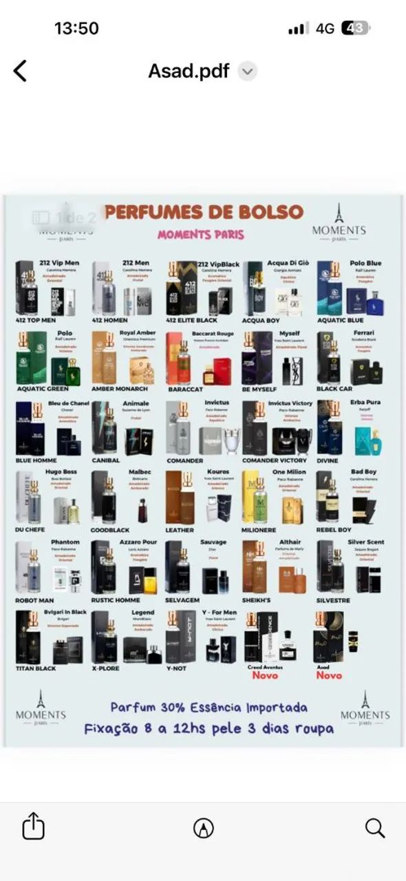 Perfumes similares aos importados.Marca Moments Paris  - Foto 2
