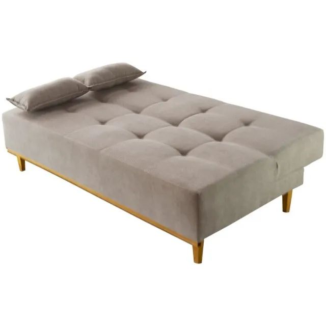 SOFÁ CAMA DALLAS 1,81 M LINHO CINZA. PRONTA ENTREGA. - Foto 4