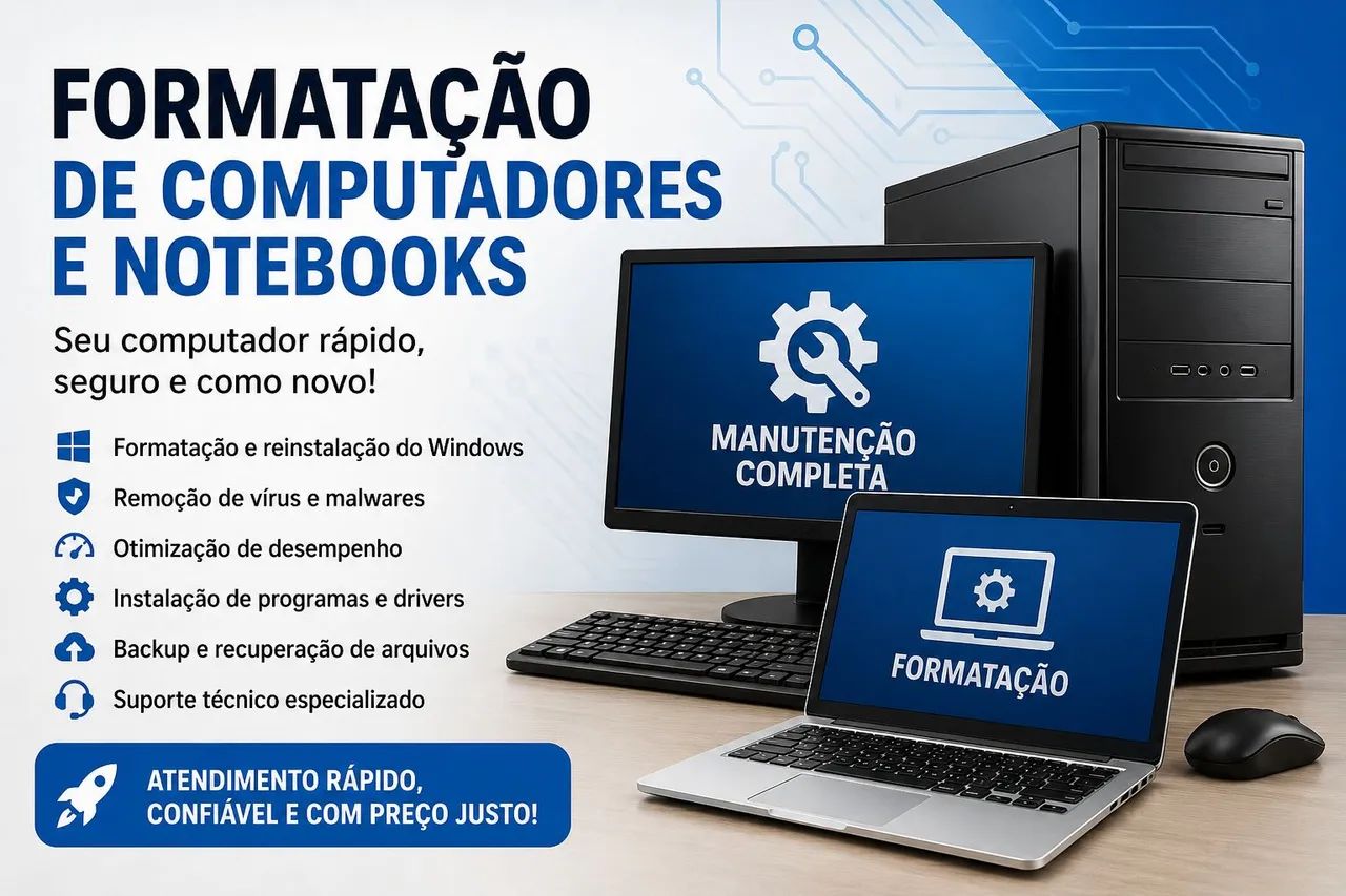 Formatação e Manutenção de Computadores e Notebooks