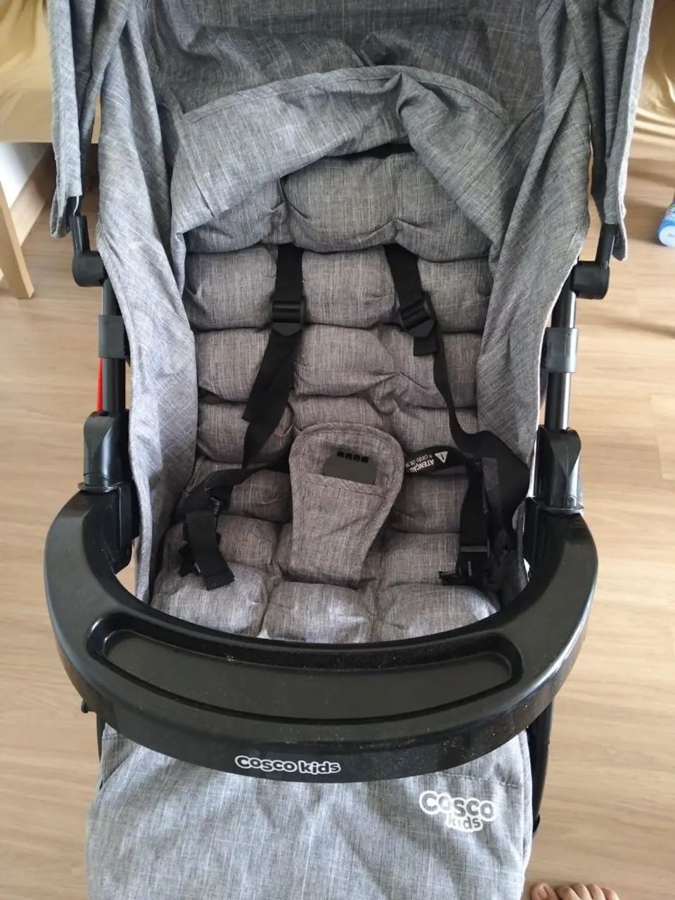 Carrinho de bebê Cosco Kids + Bebê Conforto Burigotto - Foto 4