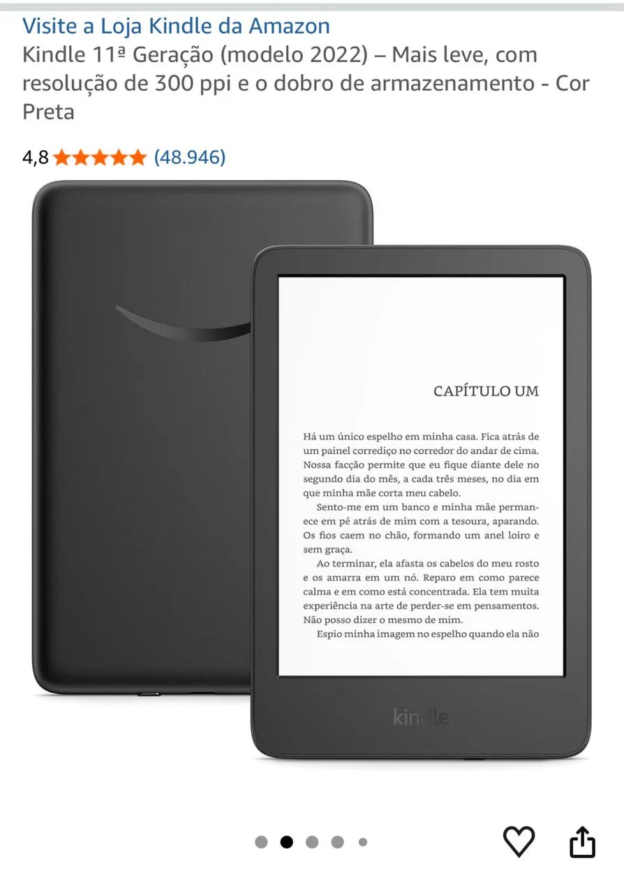 Kindle 11ª Geração Amazon 16GB Preto + Capa e Case de Brinde - Foto 5