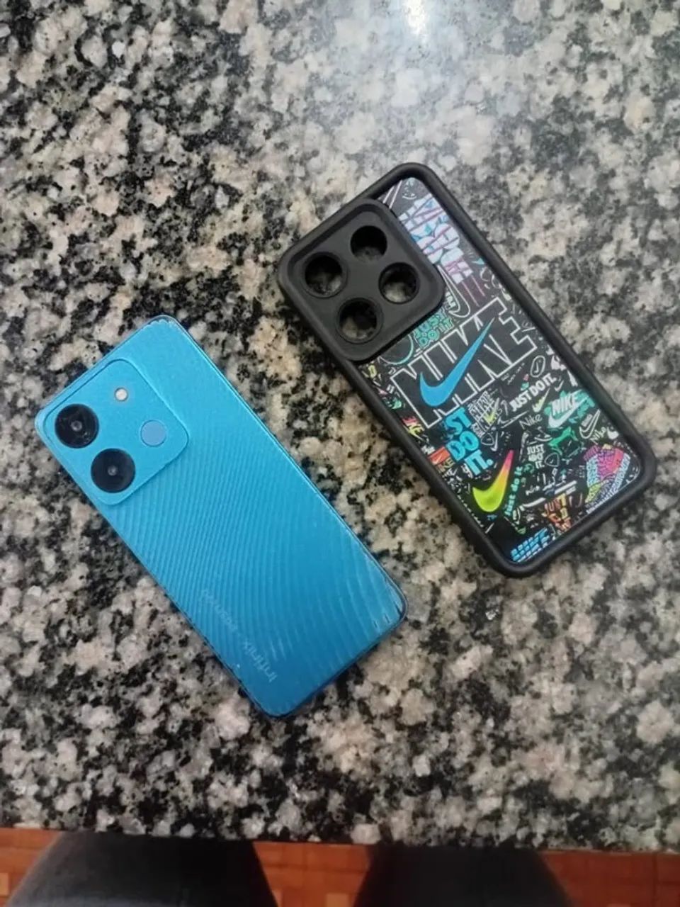 Celular Infinix [modelo] 64GB 3GB RAM Azul - Com Capinha e Película - Foto 4