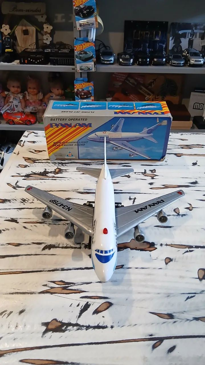 Avião Pan Am. Anos 80. Raridade