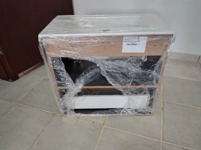Gabinete p/ Banheiro 60cm largura 50 altura com Cuba porta com pistão 1 gaveta. - Foto 5