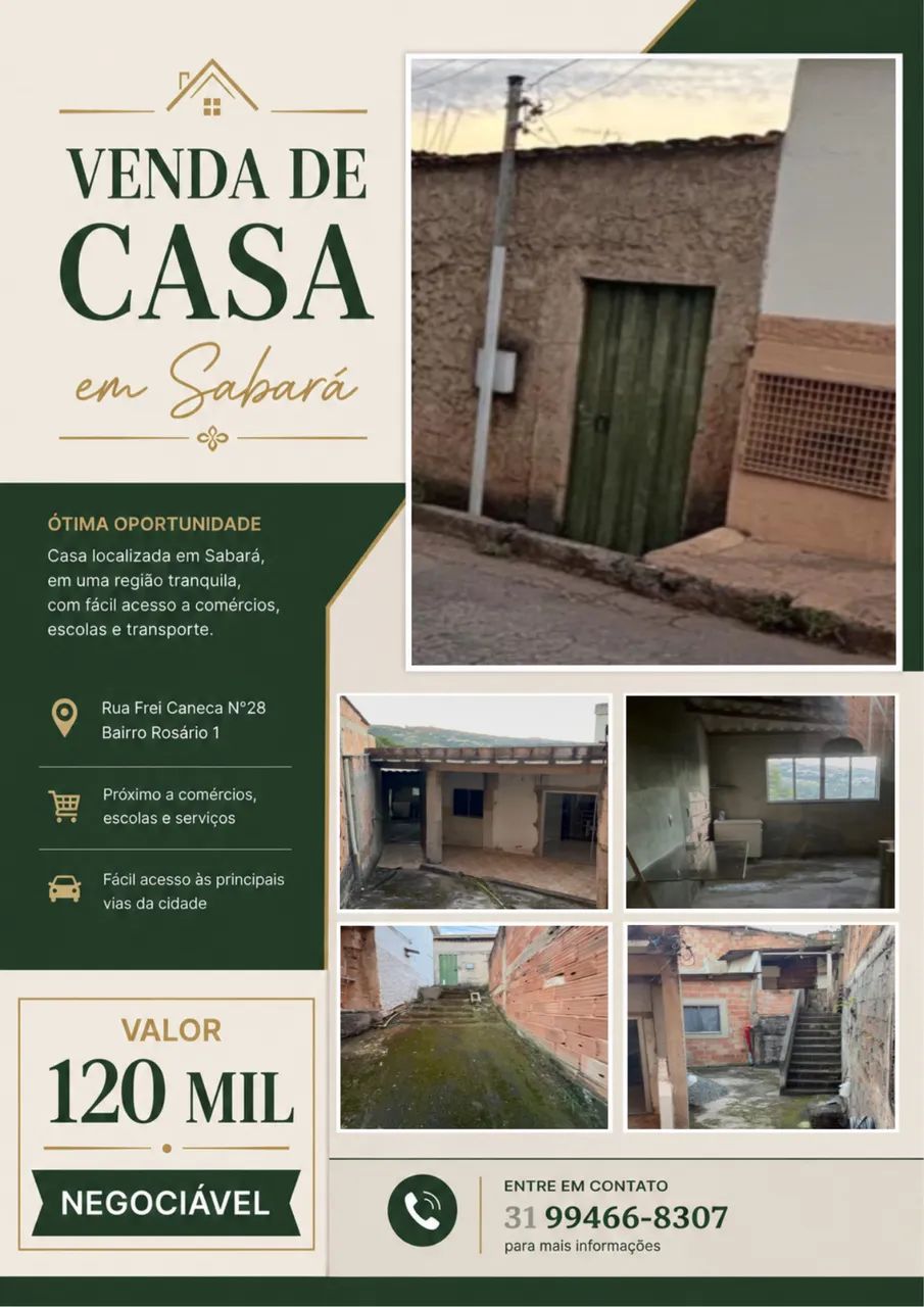 Vendo casa em Sabará