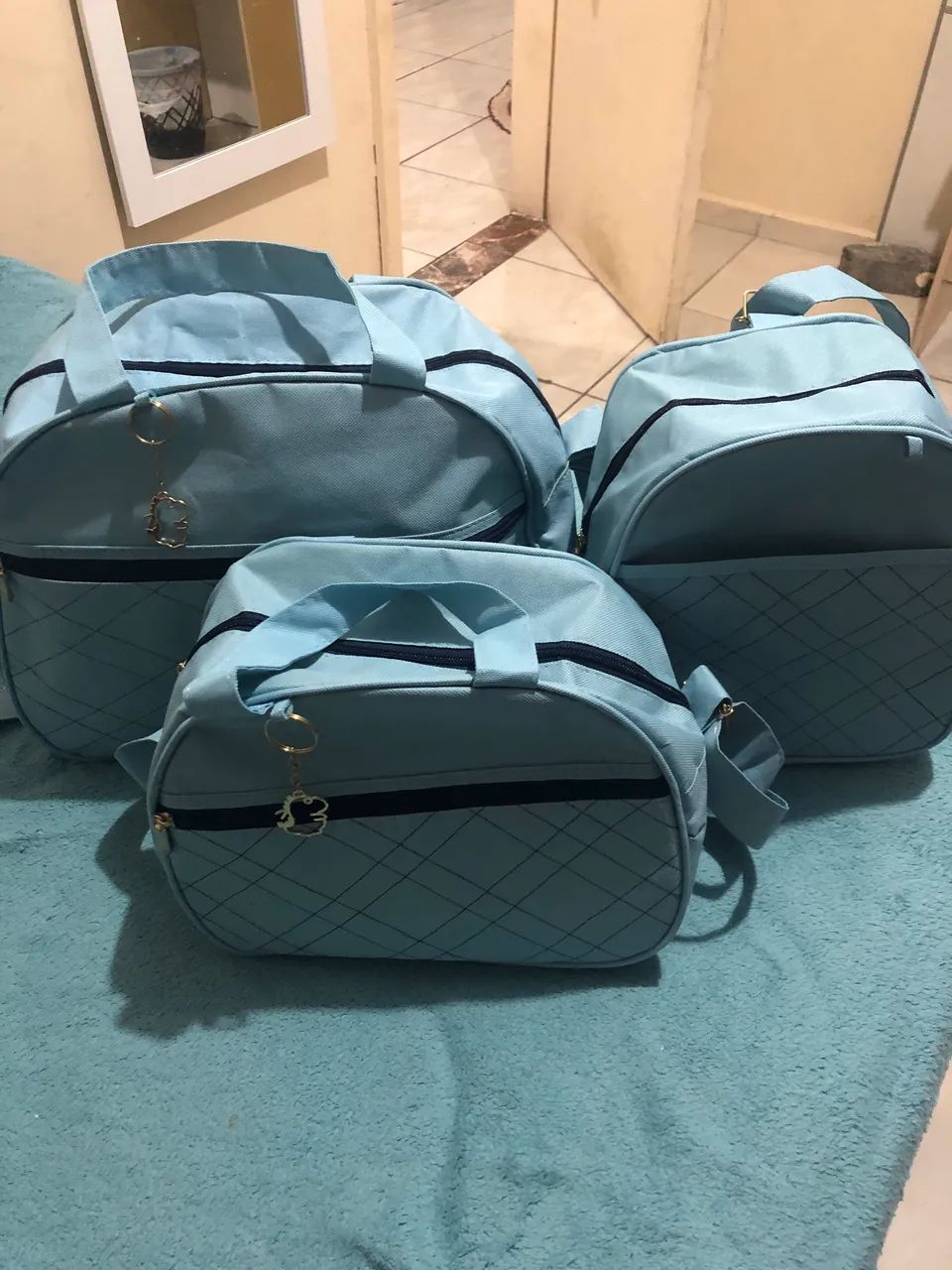 Vendo bolsa maternidade azul - Foto 2