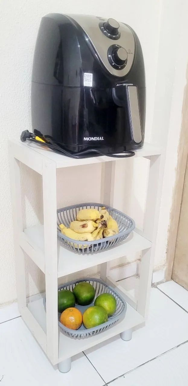 Mesinha Multiuso em MDF Cinza.