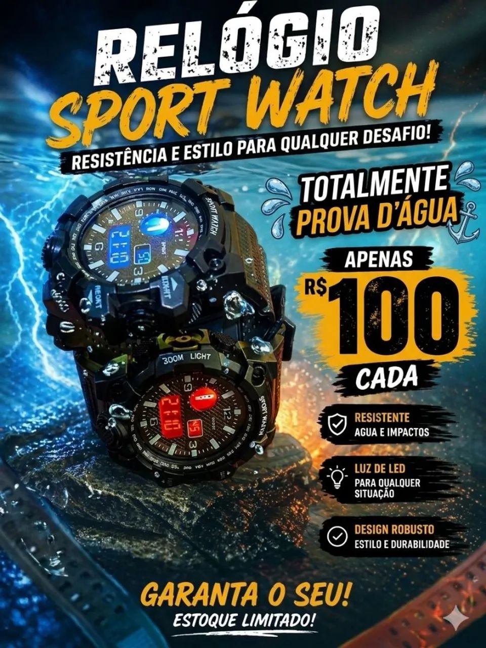 Relógio Sport A Prova D?água 
