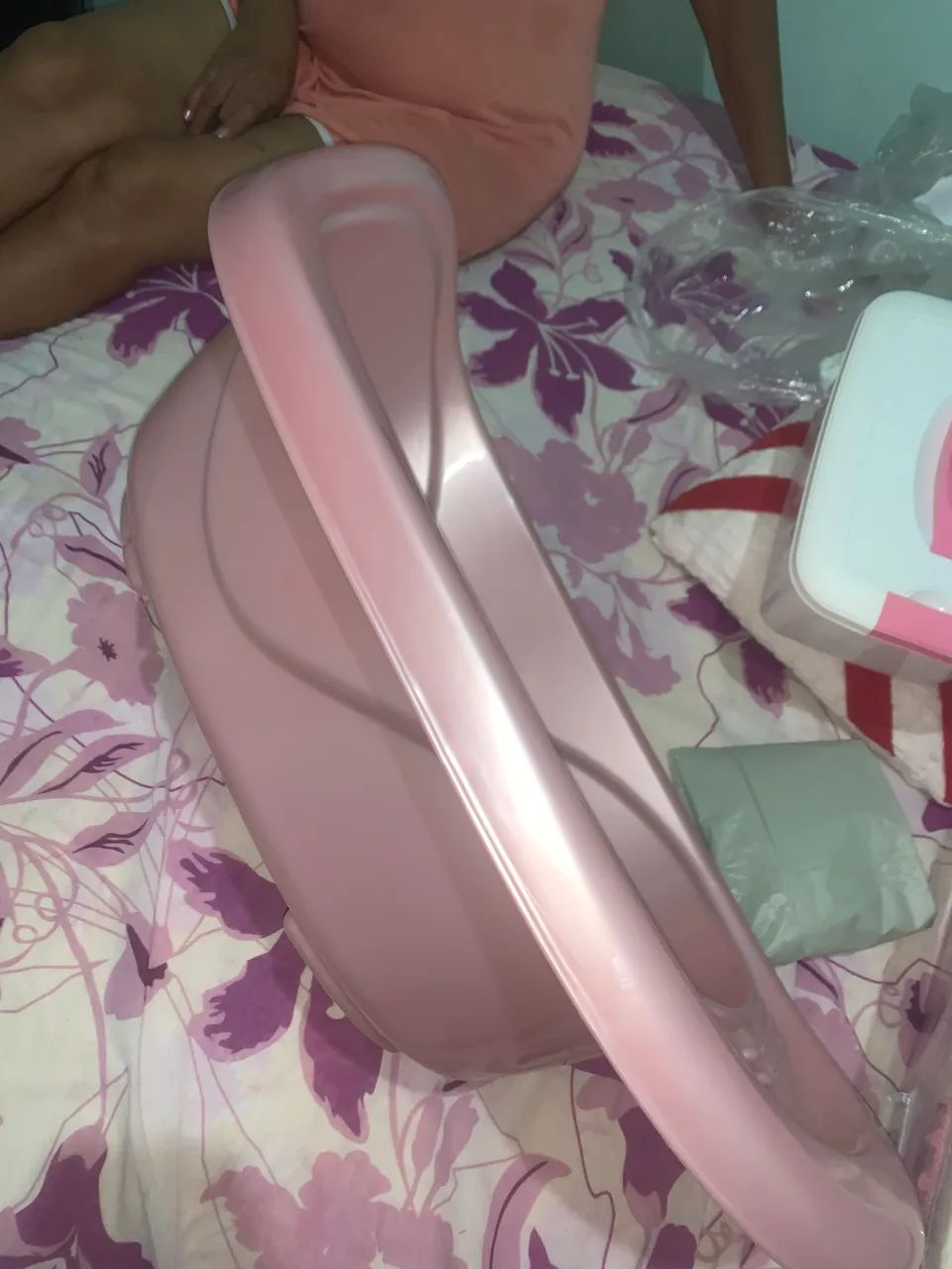 Banheira rosa de bebê  - Foto 3