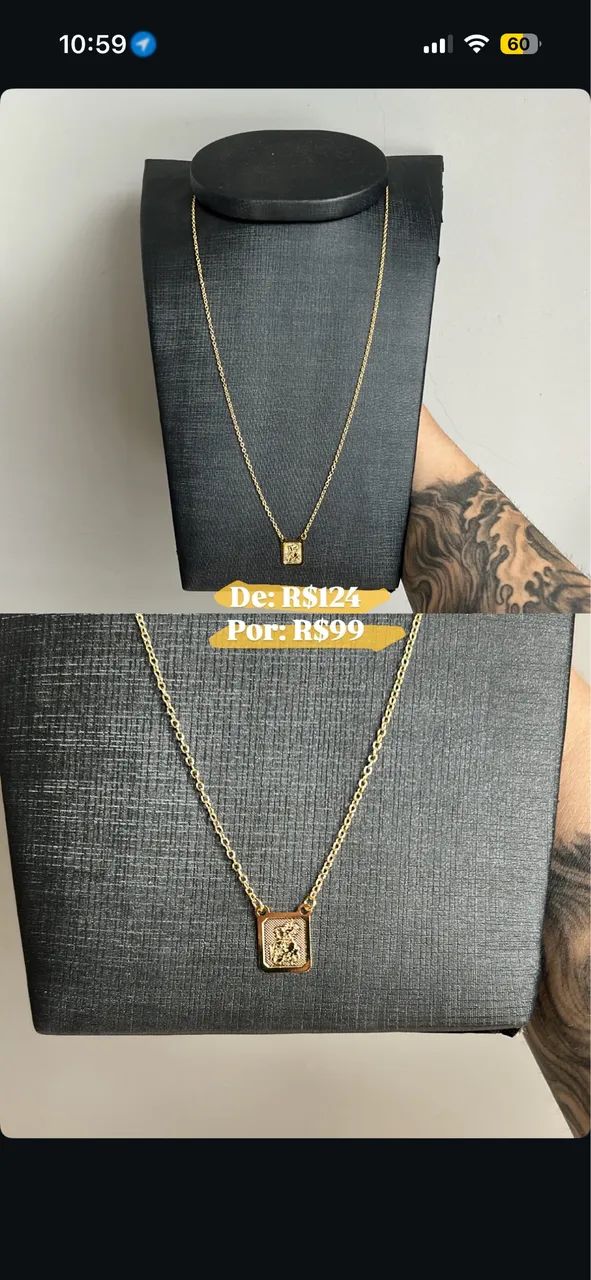 CORRENTE BANHADA A OURO 18K - Foto 4