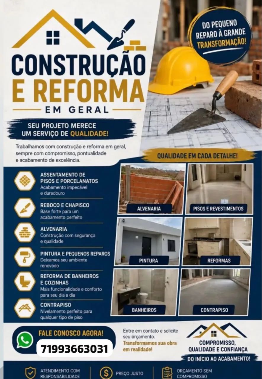 Construímos e reformamos 
