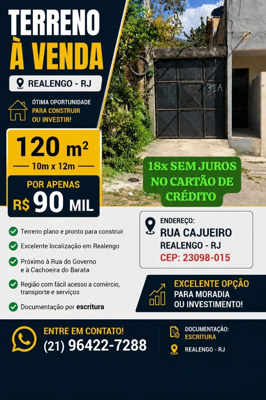 TERRENO 12M X 10M