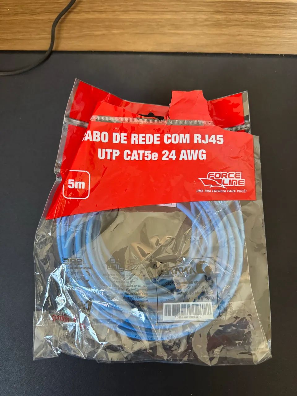 Kit 2x cabos de rede RJ45 CAT5e 5m cada