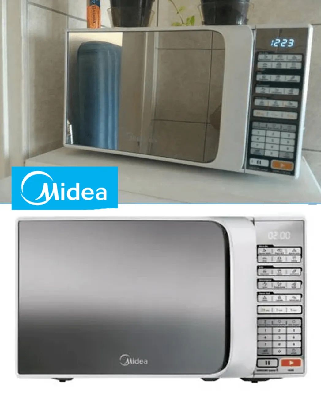 Microondas 18 Litros - Espelhado - Midea 