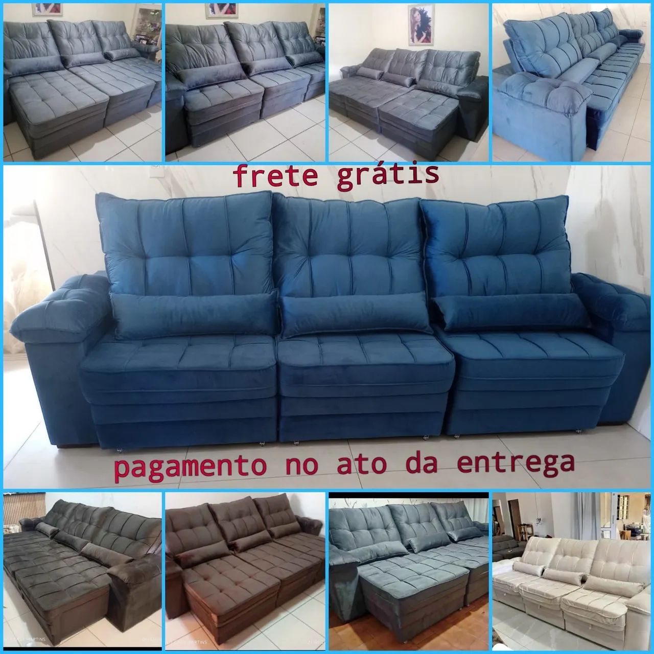 Promoção sofá retrátil e reclinável 2.90 Largura PAGA NA ENTREGA 
