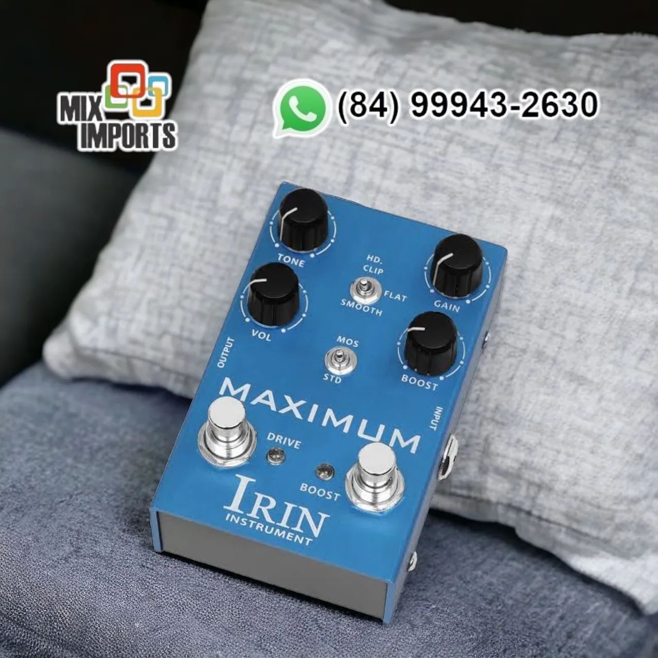 Pedal Distorção + Boost Maximum (Novo)