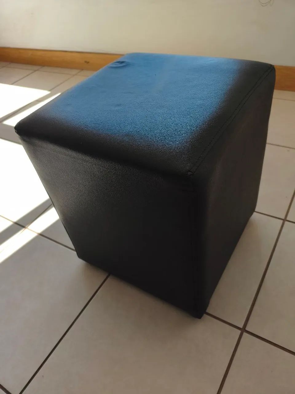 Puff Preto Corino - Foto 4