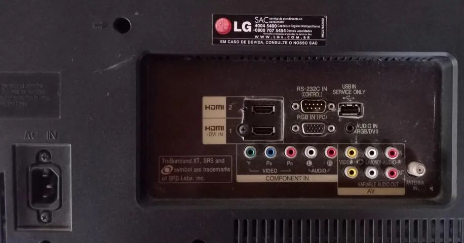 TV LG 32" LCD HD com HDMI e Entrada PC (VGA) - Funcionando Perfeitamente! - Foto 3