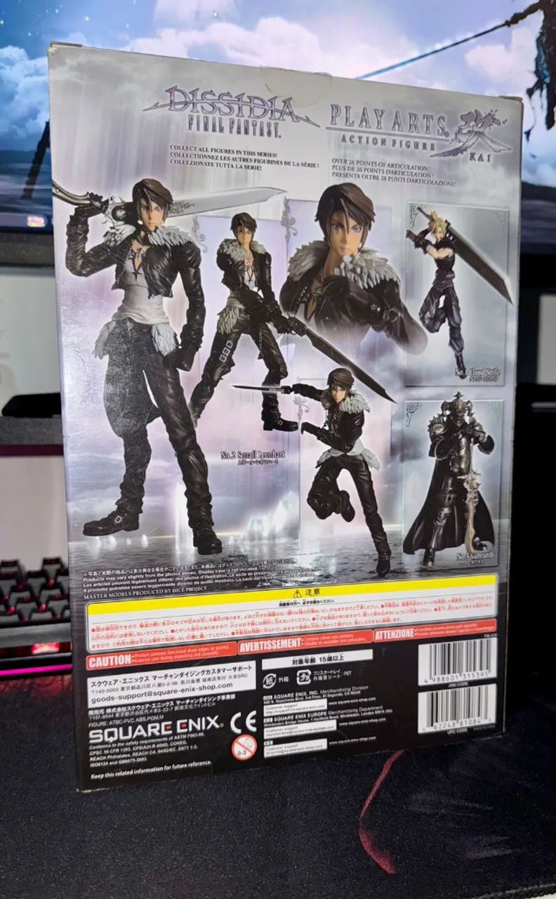 Squall Leonhart Dissidia Play Arts Kai Original Completo - Foto 3