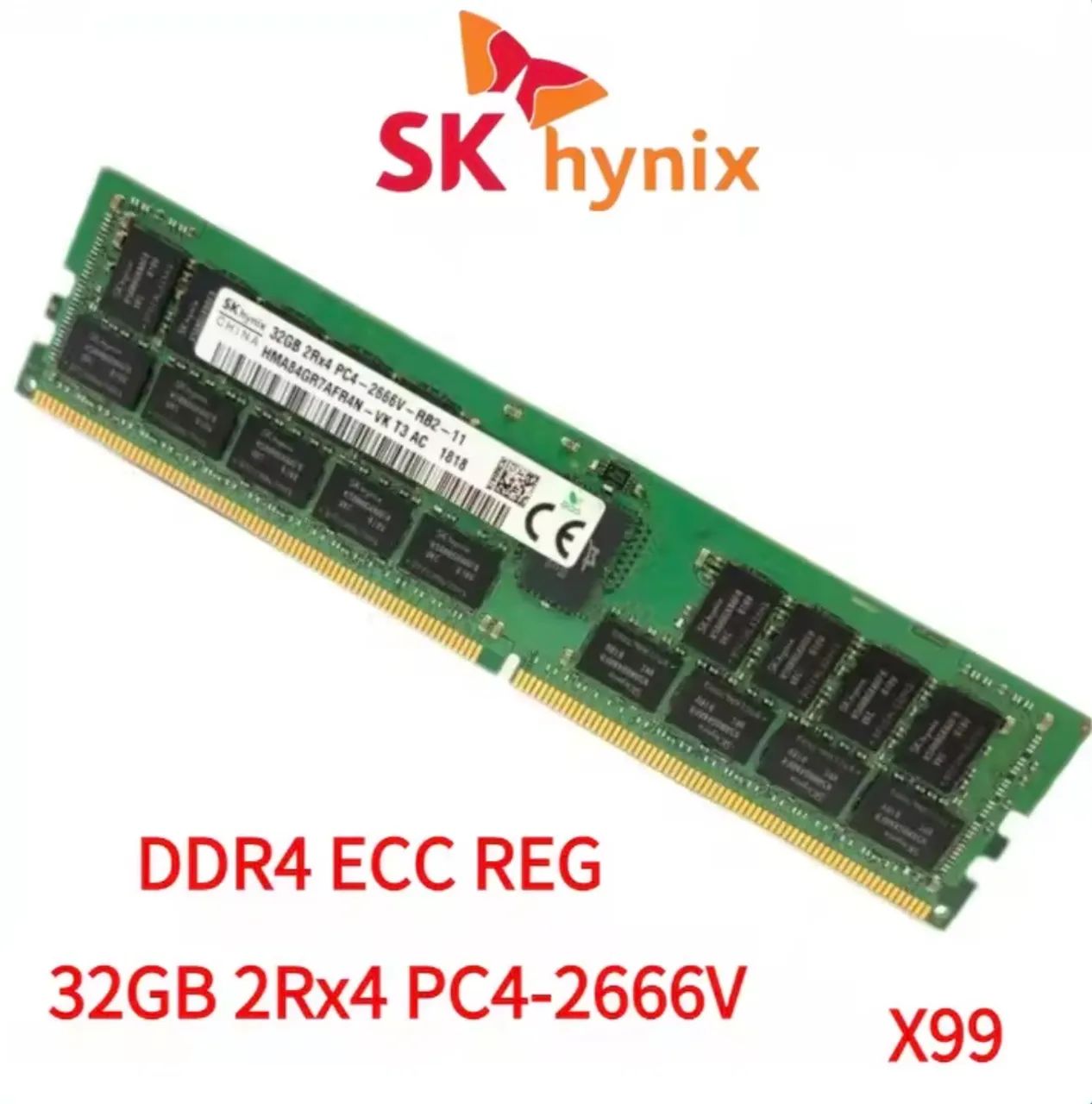 SK hynix 32GB DDR4 メモリー PC4-2666V Memoria SK hynix 32GB 2Rx4 PC4 2666V DDR4 2666MHz ECC REG RDIMM
