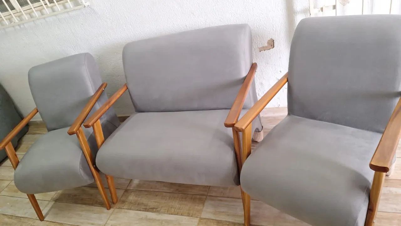 Kit Poltronas Cinza 