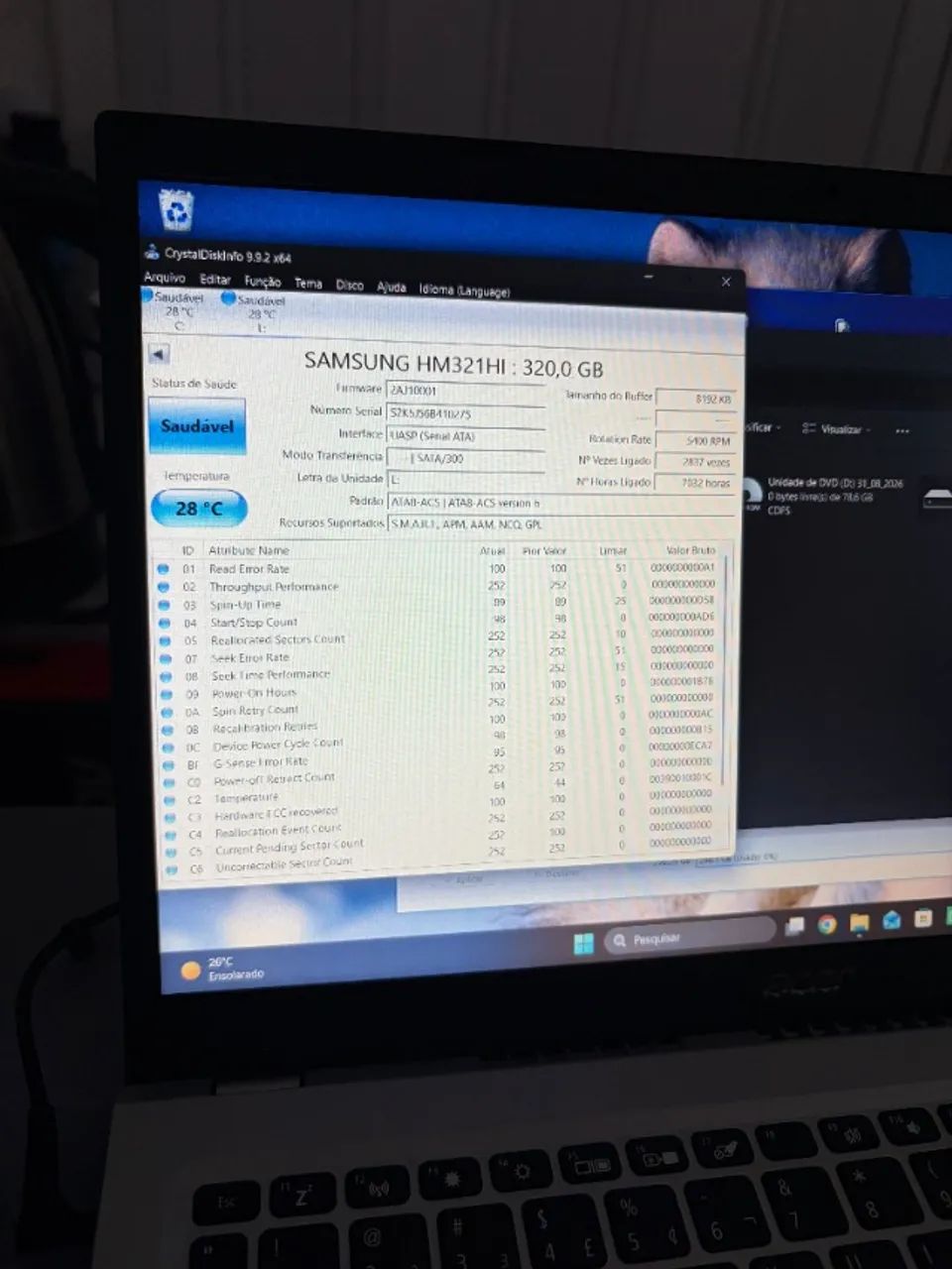 HD de Notebook Samsung 320GB - 100% Saudável - Foto 2
