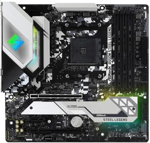 CPU AMD Ryzen7 5700x B550 Steel Legend Processador AMD Ryzen 7 5700G (AM4/8Cores/16Threads + Placa-Mãe