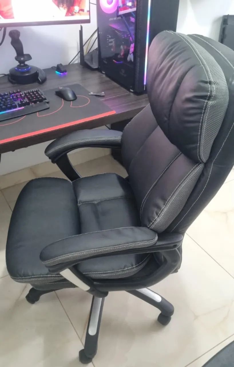 Cadeira de escritório ergonômica estilo presidente modelo C600, - Foto 4