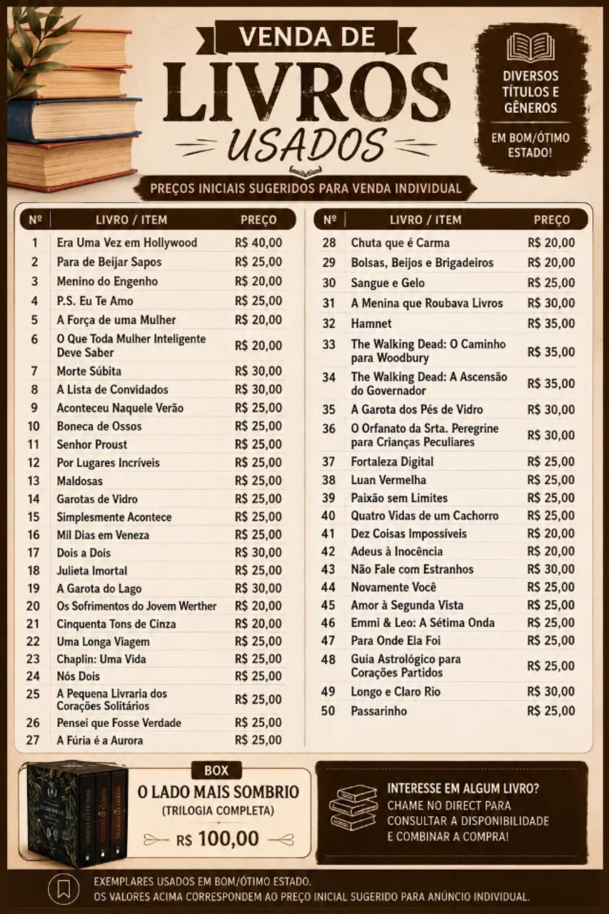 VENDA DE LIVROS USADOS - Foto 2