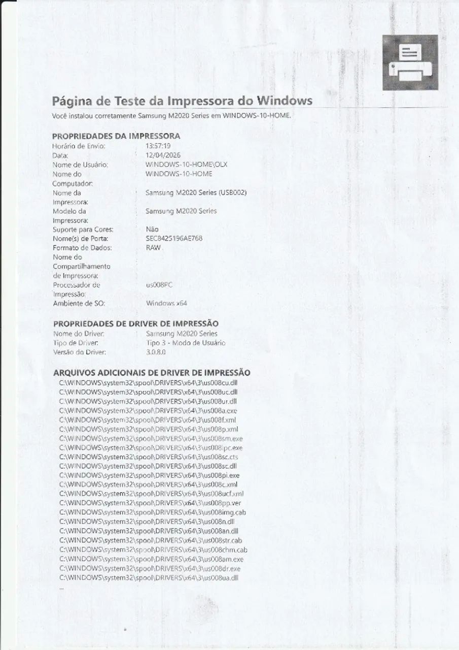 Vendo Impressora Samsung Monocromática M2020W (usada) - Foto 3