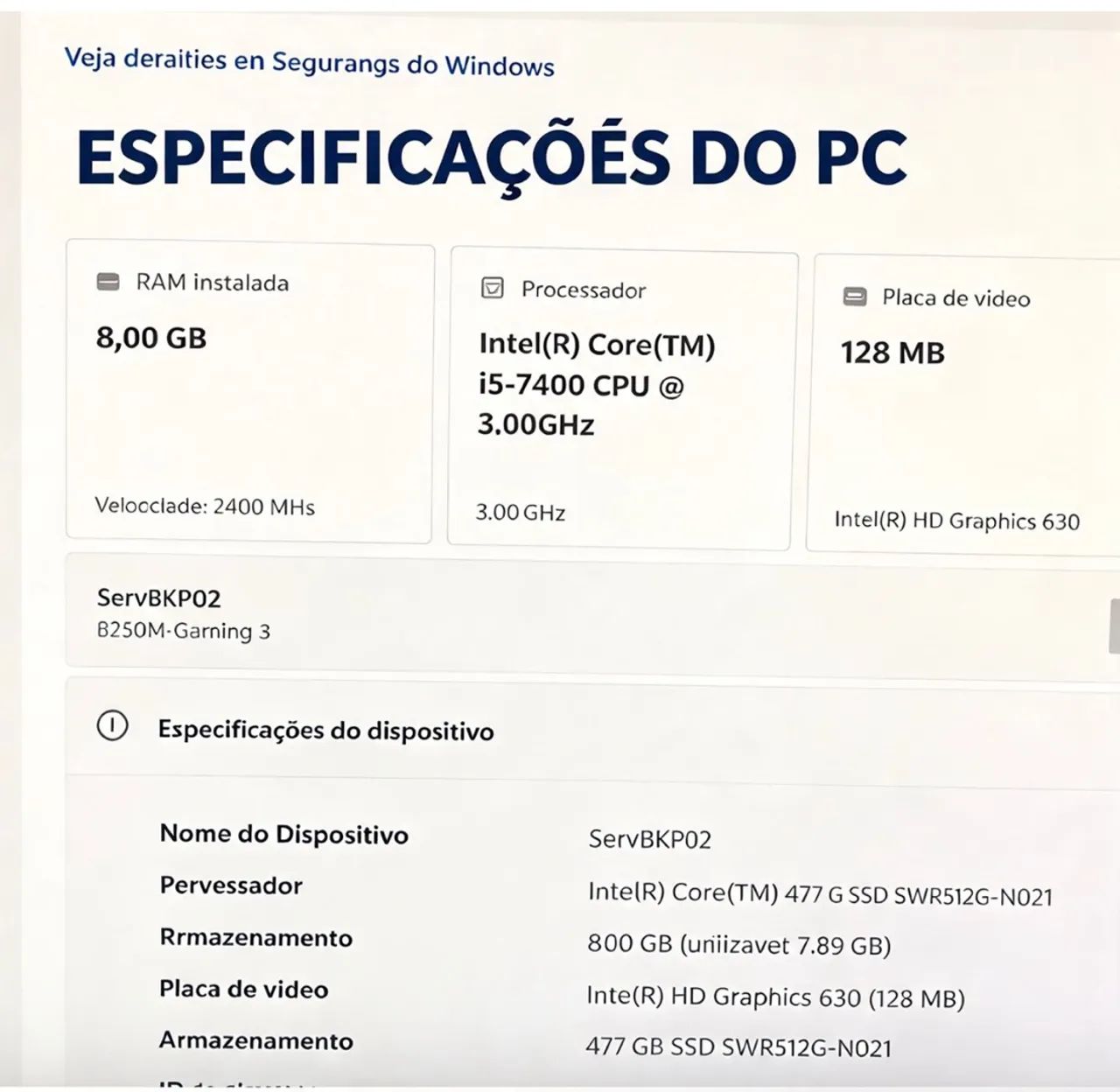 Vende-se CPU Intel Core I5-7400 Nova - Foto 5