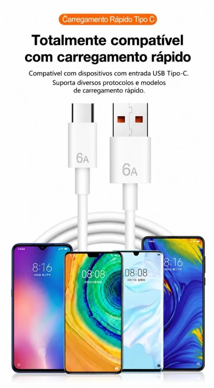 Cabos Usb Tipo C 6a turbo  - Foto 3