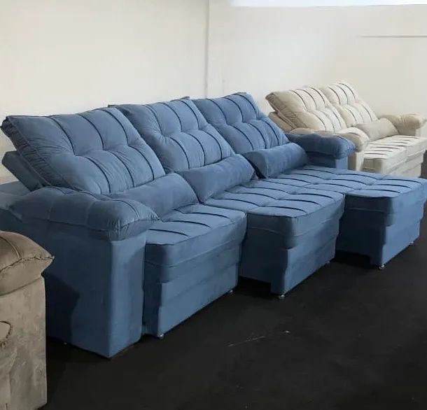 Sofá Retrátil e Reclinável 2.90 Mts Qualidade e Conforto Várias Cores 